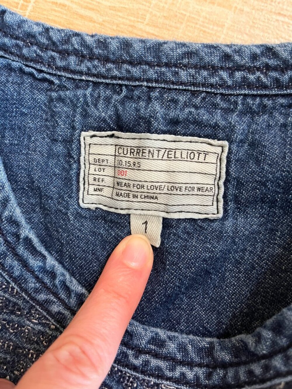 Womens Current/Elliott Denim Mini Dress - 1 - Picture 5 of 5